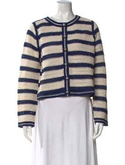 Pre-owned Sézane Striped Scoop Neck Sweater W/ Tags In Blue