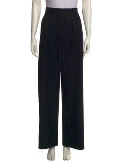 Pre-owned Sézane Striped Straight Leg Pants In Blue