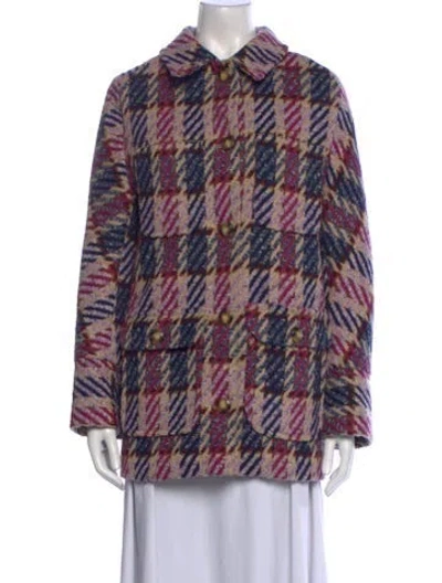 Pre-owned Sézane Striped Sweater In Purple