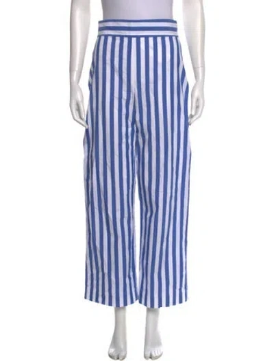 Pre-owned Sézane Striped Wide Leg Pants In Blue