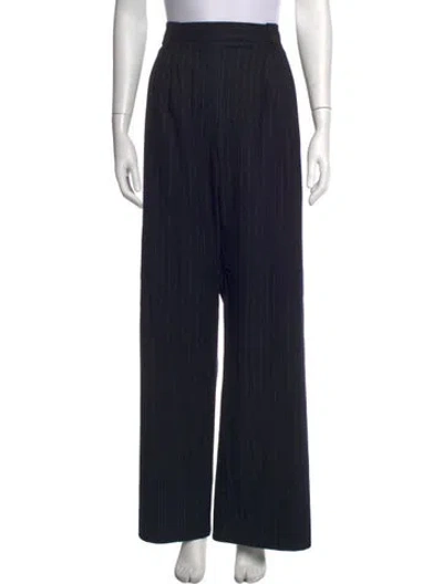 Pre-owned Sézane Striped Wide Leg Pants In Blue