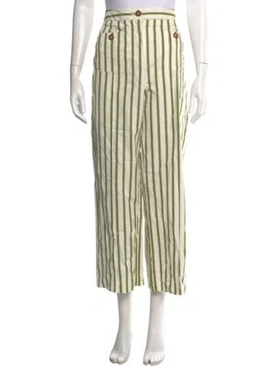 Pre-owned Sézane Striped Wide Leg Pants In Neutrals