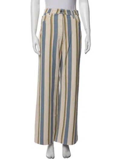 Pre-owned Sézane Striped Wide Leg Pants W/ Tags In Blue