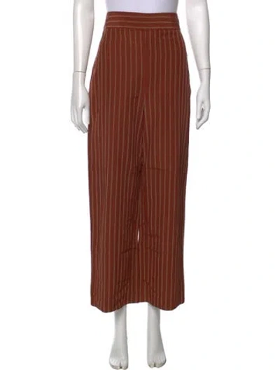 Pre-owned Sézane Striped Wide Leg Pants W/ Tags In Brown