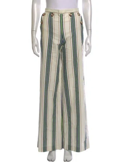 Pre-owned Sézane Striped Wide Leg Pants W/ Tags In Neutrals