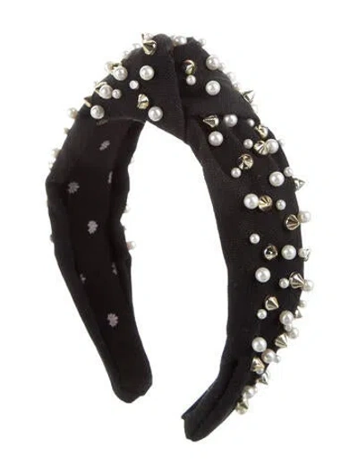 Pre-owned Sézane Studded Handband In Black