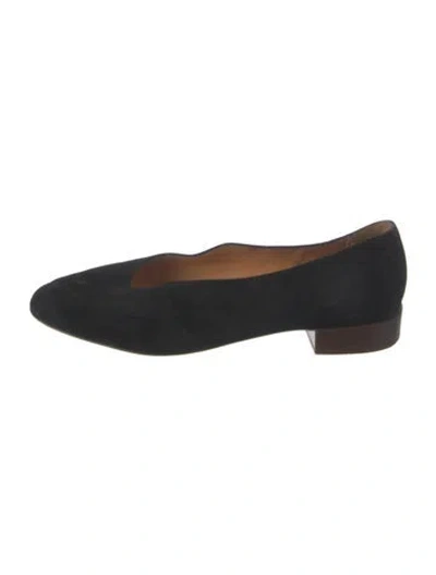 Pre-owned Sézane Suede Ballet Flats In Black