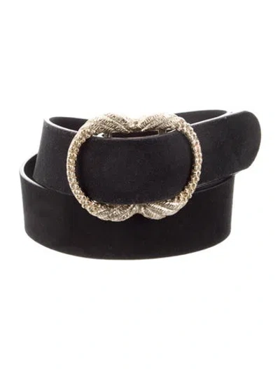 Pre-owned Sézane Suede Belt In Black