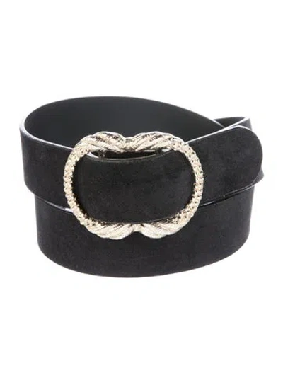 Pre-owned Sézane Suede Belt In Black
