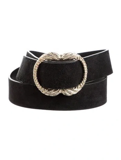 Pre-owned Sézane Suede Belt In Black