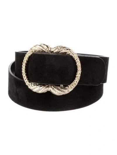 Pre-owned Sézane Suede Belt In Black