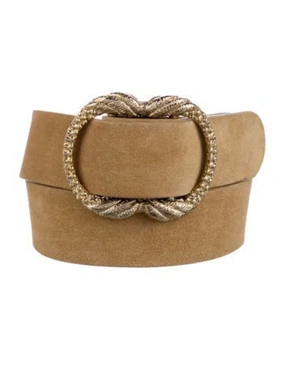 Pre-owned Sézane Suede Belt In Brown