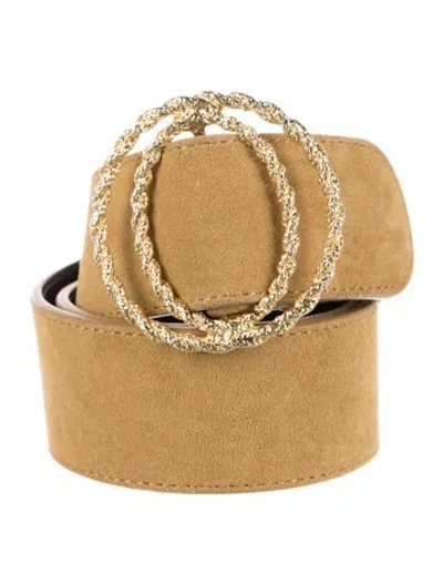 Pre-owned Sézane Suede Belt In Brown