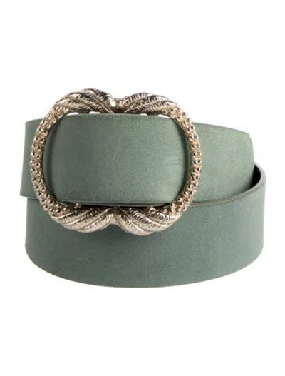 Pre-owned Sézane Suede Belt In Green