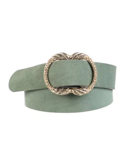 Pre-owned Sézane Suede Belt In Green