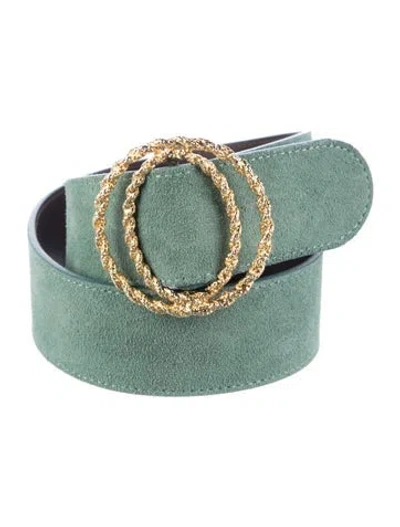 Pre-owned Sézane Suede Belt In Green