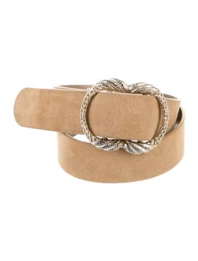 Pre-owned Sézane Suede Belt In Neutral