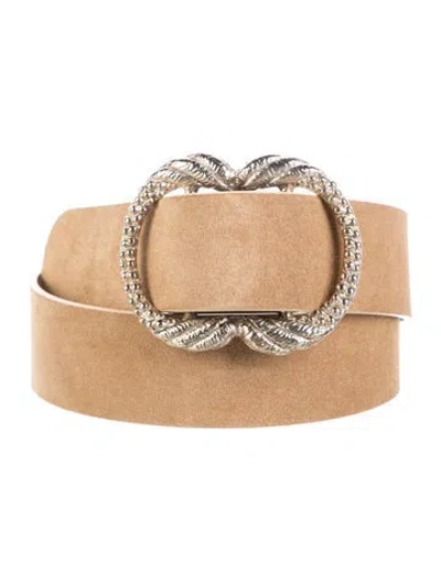 Pre-owned Sézane Suede Belt In Neutral