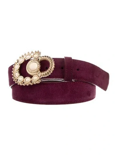 Pre-owned Sézane Suede Belt In Purple