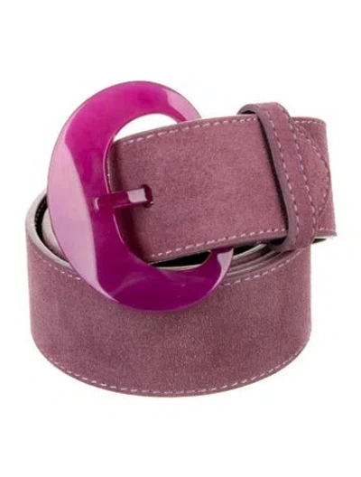 Pre-owned Sézane Suede Belt In Purple