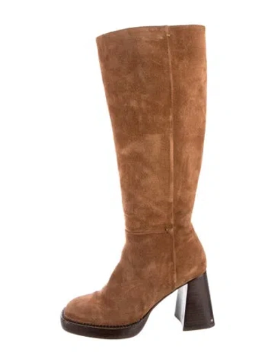 Pre-owned Sézane Suede Boots In Brown