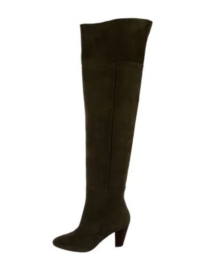 Pre-owned Sézane Suede Boots In Green