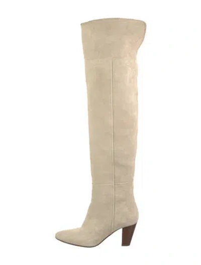 Pre-owned Sézane Suede Boots In Neutral