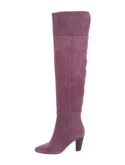 Pre-owned Sézane Suede Boots In Purple