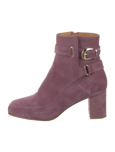 Pre-owned Sézane Suede Boots In Purple