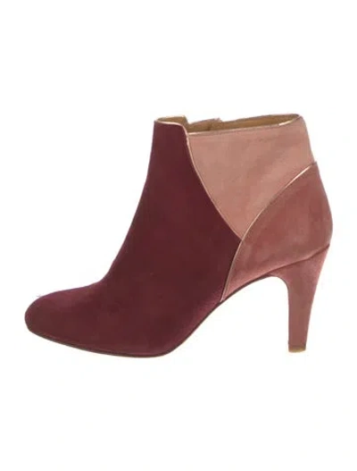 Pre-owned Sézane Suede Boots In Red
