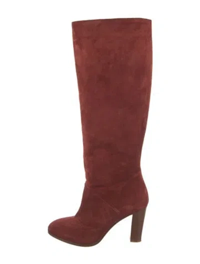 Pre-owned Sézane Suede Boots In Red