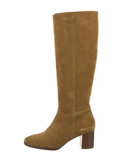 Pre-owned Sézane Suede Boots In Yellow