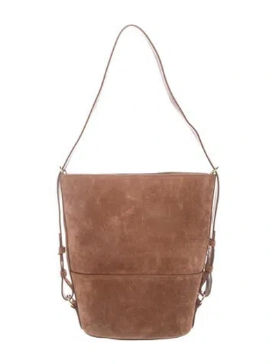 Pre-owned Sézane Suede Bucket Bag In Brown