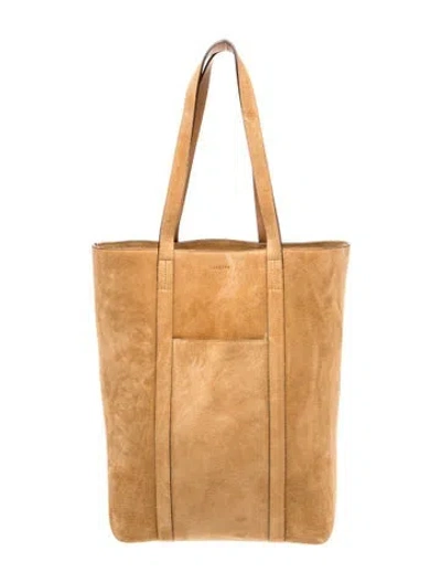 Pre-owned Sézane Suede Bucket Bag In Neutral