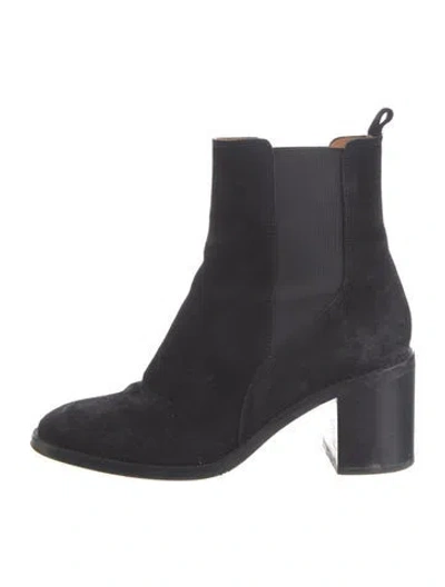 Pre-owned Sézane Suede Chelsea Boots In Black