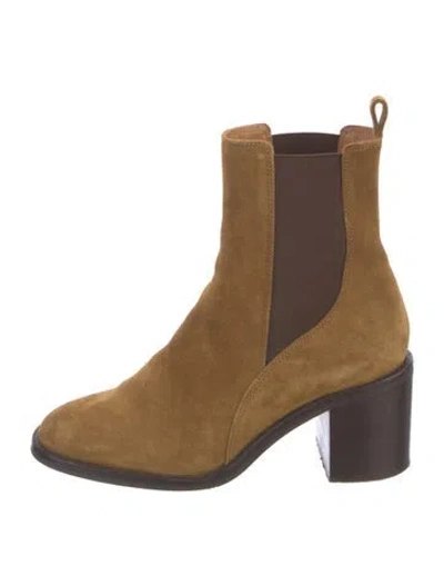 Pre-owned Sézane Suede Chelsea Boots In Brown