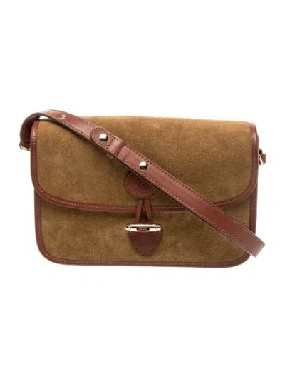 Pre-owned Sézane Suede Crossbody Bag In Neutral