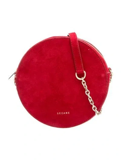 Pre-owned Sézane Suede Crossbody Bag In Red