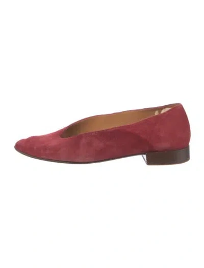 Pre-owned Sézane Suede Flats In Red
