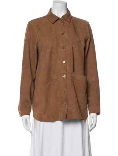 Pre-owned Sézane Suede Jacket In Brown
