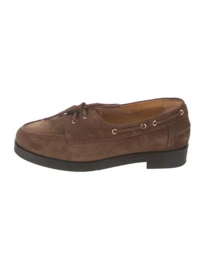 Pre-owned Sézane Suede Loafers In Brown