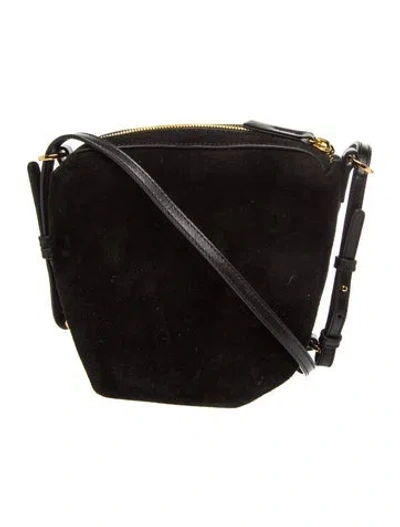Pre-owned Sézane Suede Messenger Bag In Black