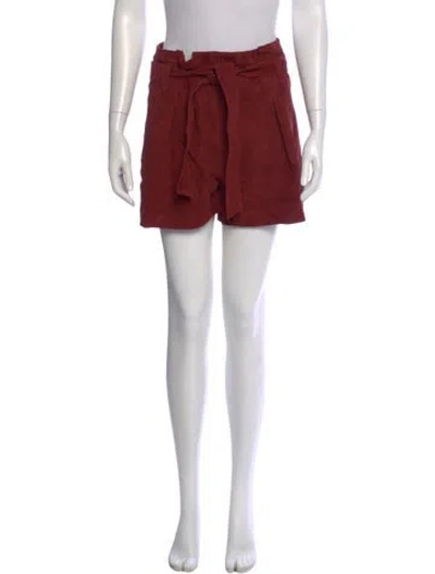 Pre-owned Sézane Suede Mini Shorts In Red