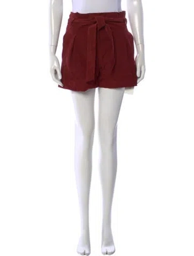 Pre-owned Sézane Suede Mini Shorts In Red