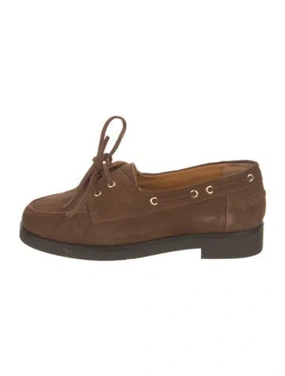 Pre-owned Sézane Suede Moccasins In Brown