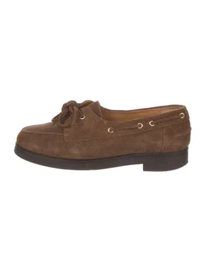 Pre-owned Sézane Suede Moccasins In Brown