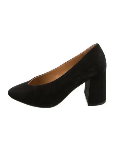Pre-owned Sézane Suede Pumps In Black