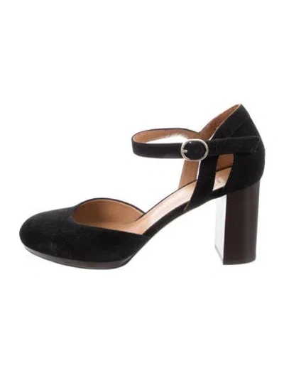 Pre-owned Sézane Suede Pumps In Black
