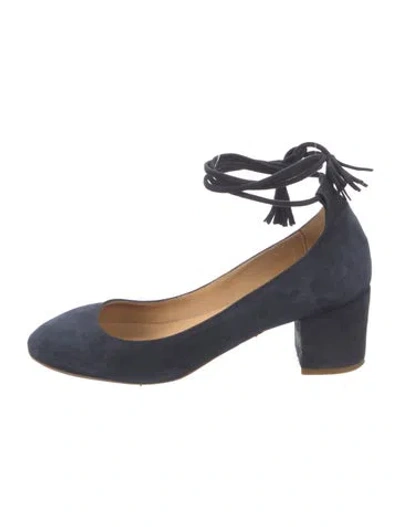 Pre-owned Sézane Suede Pumps In Blue