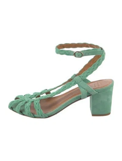 Pre-owned Sézane Suede Pumps In Green